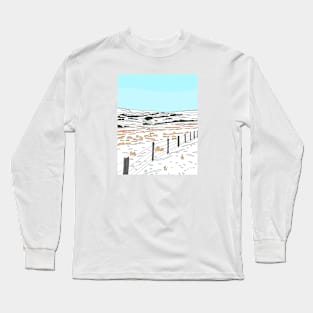 Upper Teesdale - first snow of the winter Long Sleeve T-Shirt